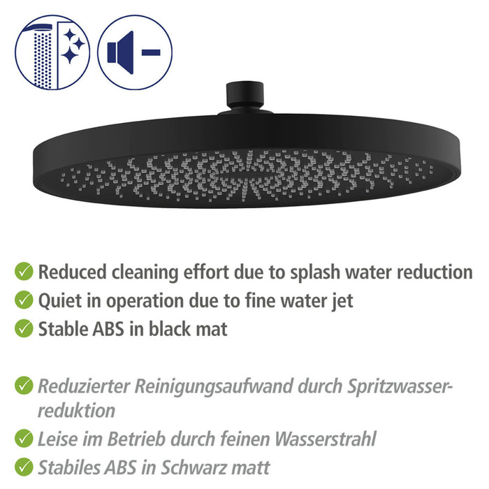 Duschkopf Softwater Schwarz matt