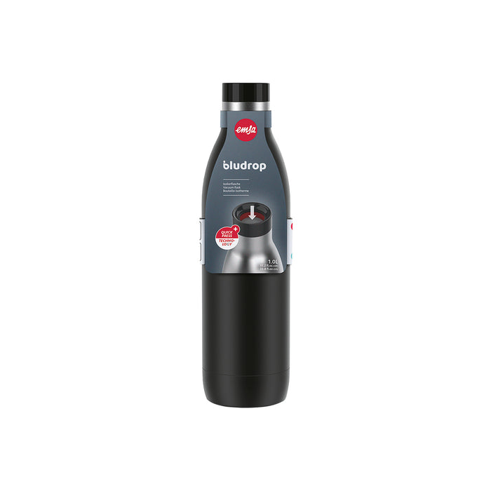 Trinkflasche Bludrop 1l basic black