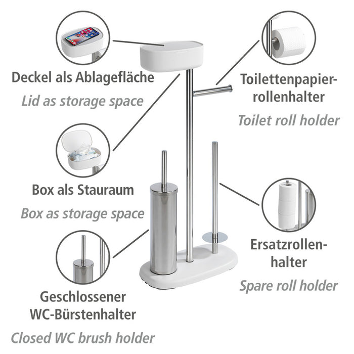 Stand WC-Garnitur mit Box Mod. Rivazza Weiß