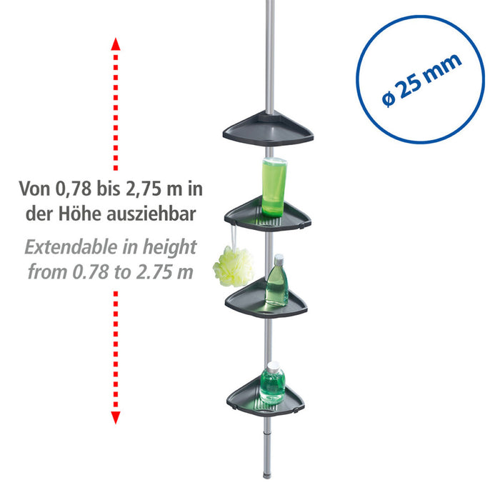 Teleskop Duschecke Compact Silber