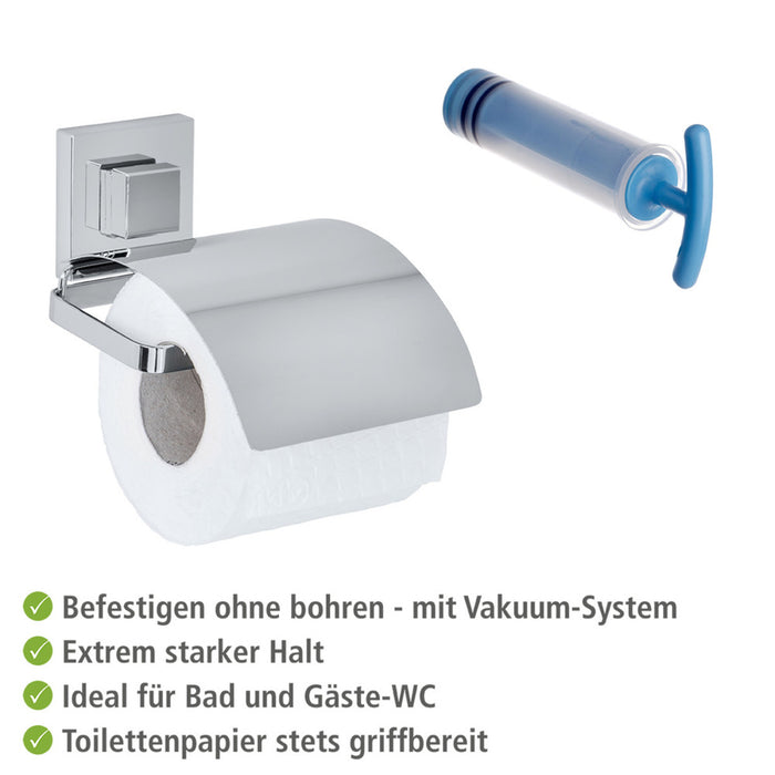 Vacuum-Loc® Toilettenpapierhalter Quadro Edelstahl