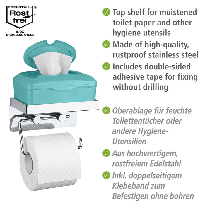 Toilettenpapierhalter 2 in 1 Edelstahl