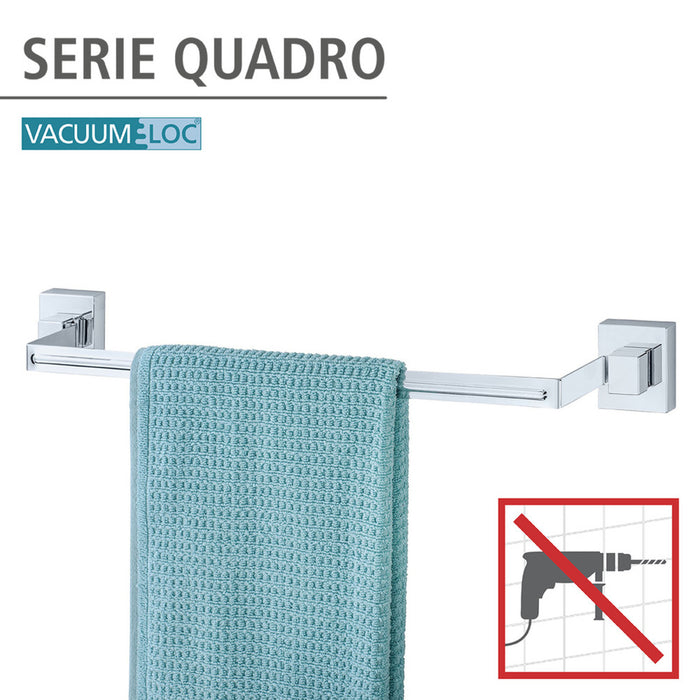 Vacuum-Loc® Badetuchstange Uno Quadro Edelstahl