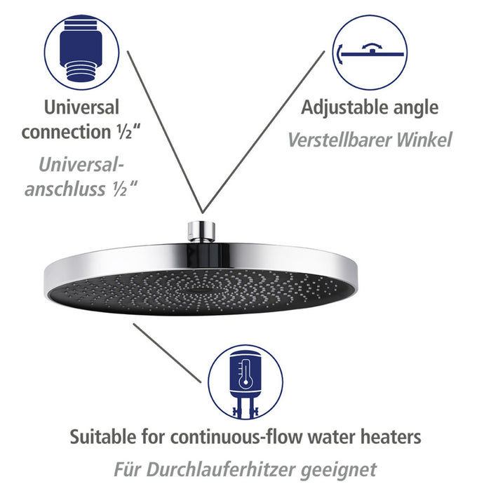 Duschkopf Softwater Chrom/Schwarz