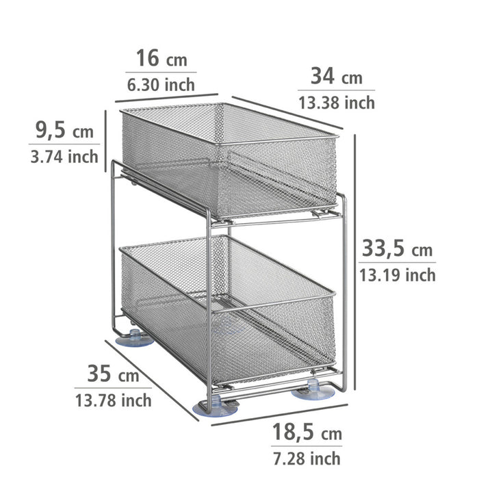 Schubladenregal Mod. Gioma Silber