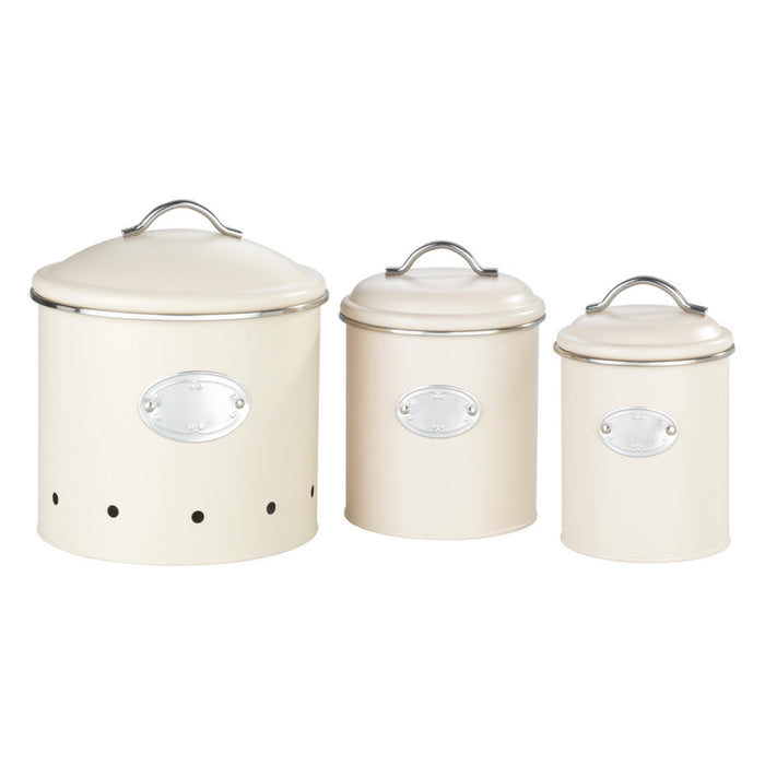 Aufbewahrungsdosen Mod. Nero Set, 3-teilig, Beige