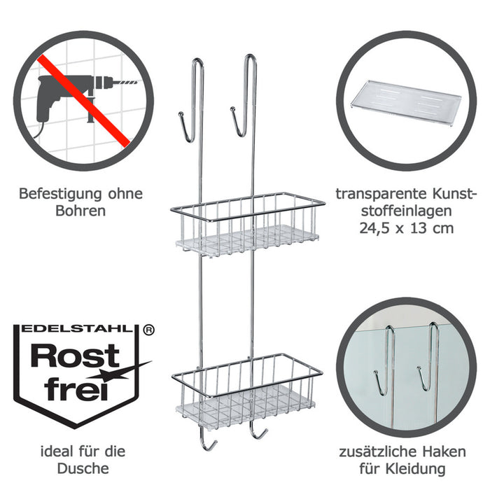 Duschcaddy Mod. Aldo 2 Etagen Edelstahl