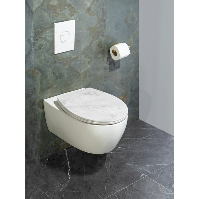 Premium WC-Sitz White Marble mit Relief