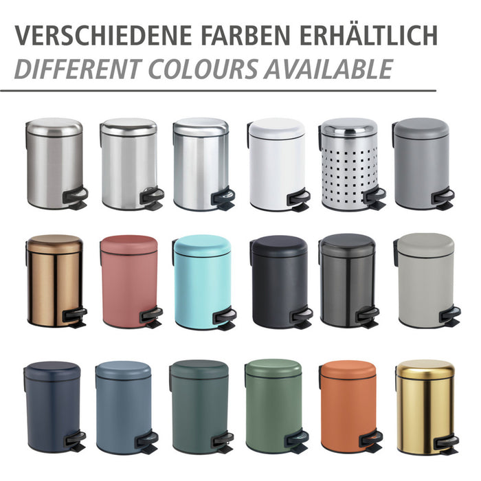 Kosmetik Treteimer Mod. Leman, Schwarz-Metallic, 3 L