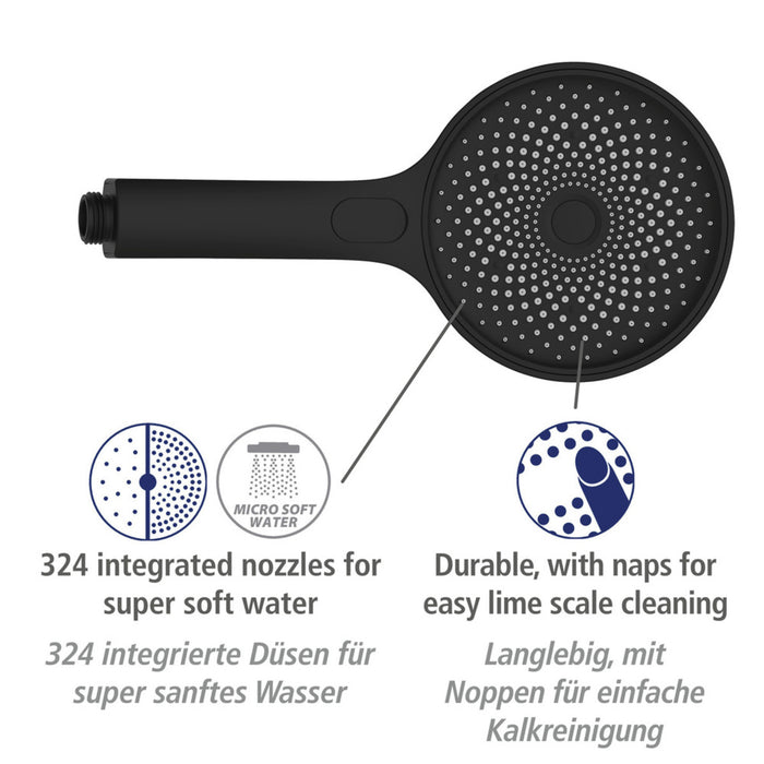 Duschsystem Softwater Schwarz