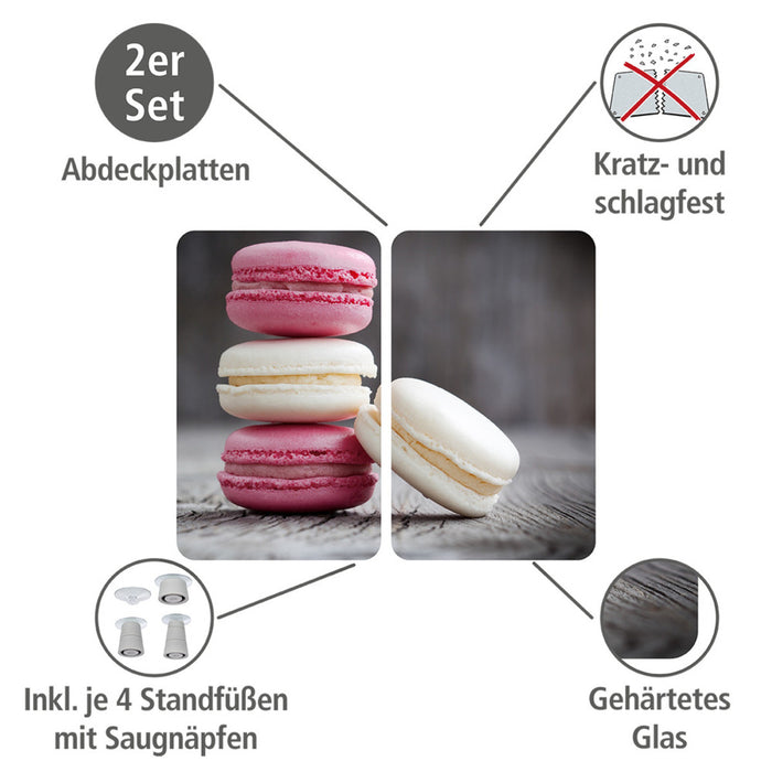 Herdabdeckplatte Universal Macarons 2er Set