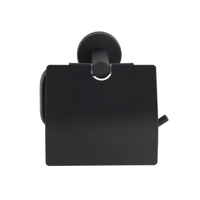 Toilettenpapierhalter Edelstahl Mod. Bosio Black matt mit Deckel