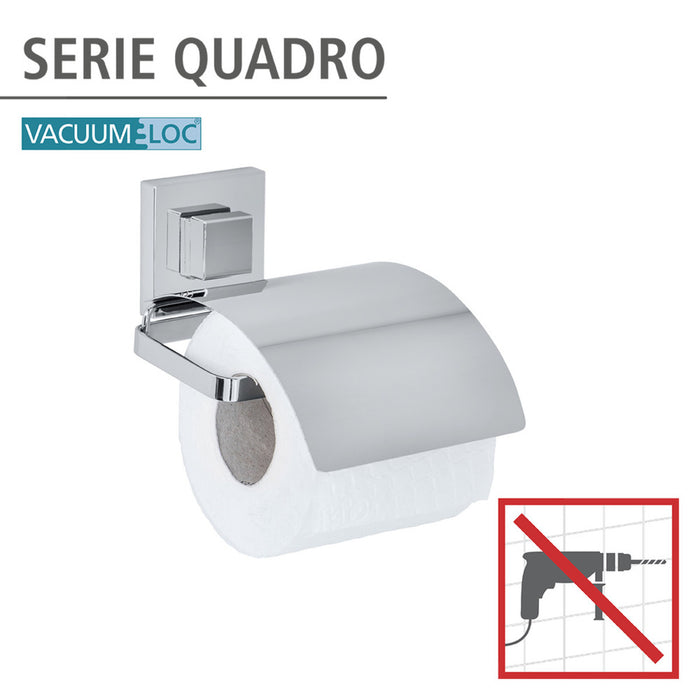 Vacuum-Loc® Toilettenpapierhalter Quadro Edelstahl