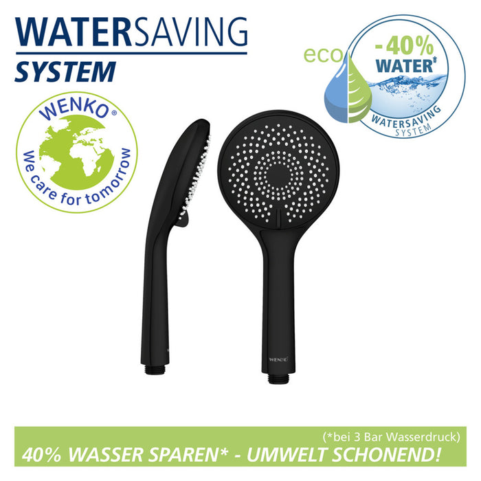 Brauseset Watersaving Schwarz