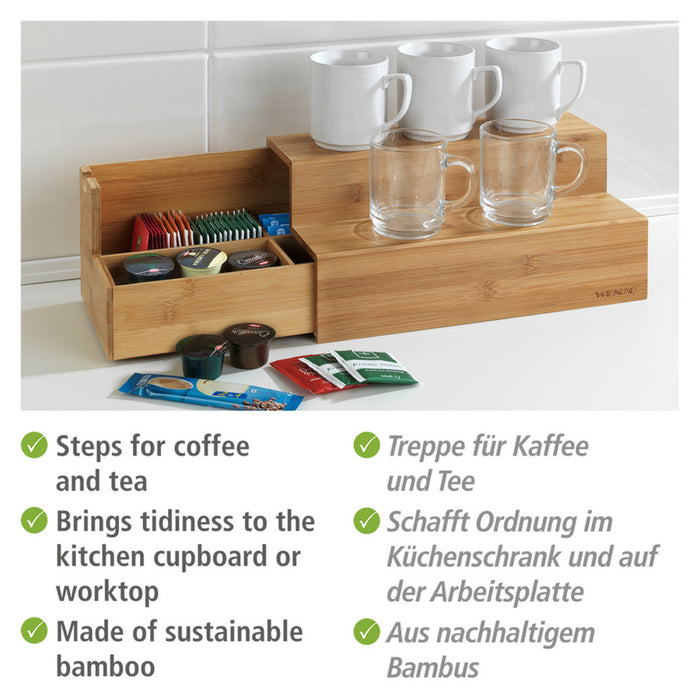 Bambus Treppe für Kaffee und Tee