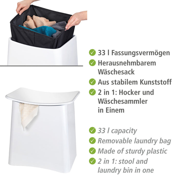 2in1 Hocker Wing Weiß