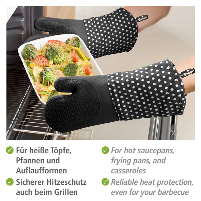 Topfhandschuhe Silikon Schwarz