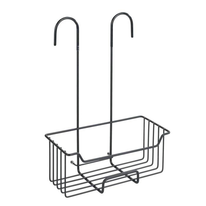 Thermostat-Dusch-Caddy Mod. Milo Schwarz matt Edelstahl