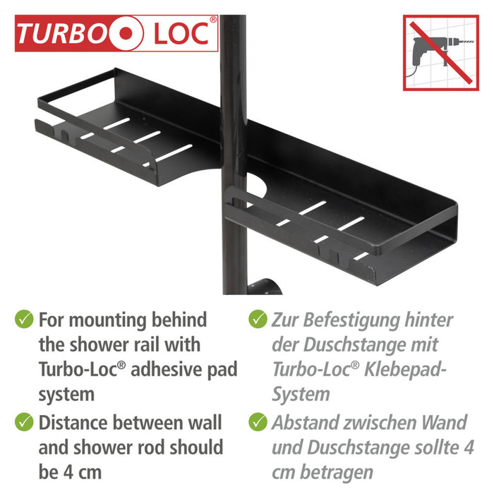 Turbo-Loc® Duschstangencaddy Altarella L, Schwarz