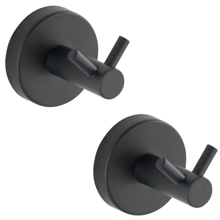 Wandhaken Duo Bosio Black matt, 2er Set