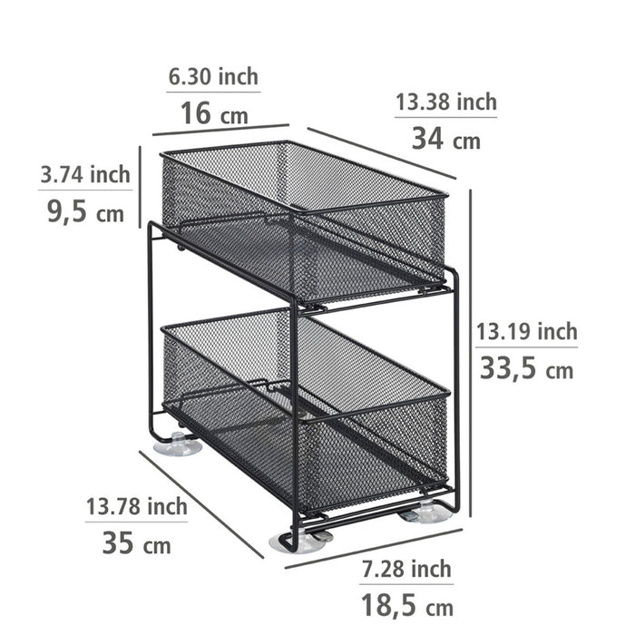 Schubladenregal Mod. Gioma Schwarz