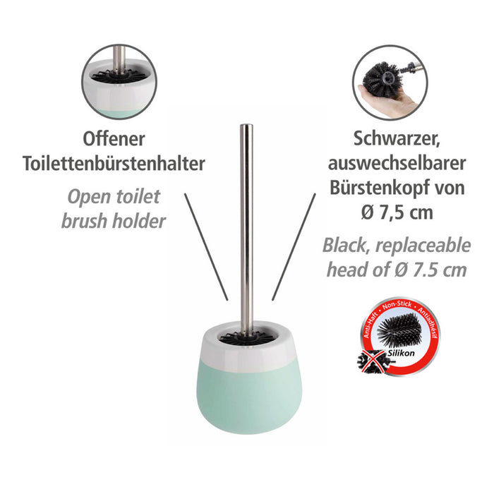 WC-Garnitur Keramik Malta - Fachgeschäft Mint/Weiß für Haushaltswaren Lorey