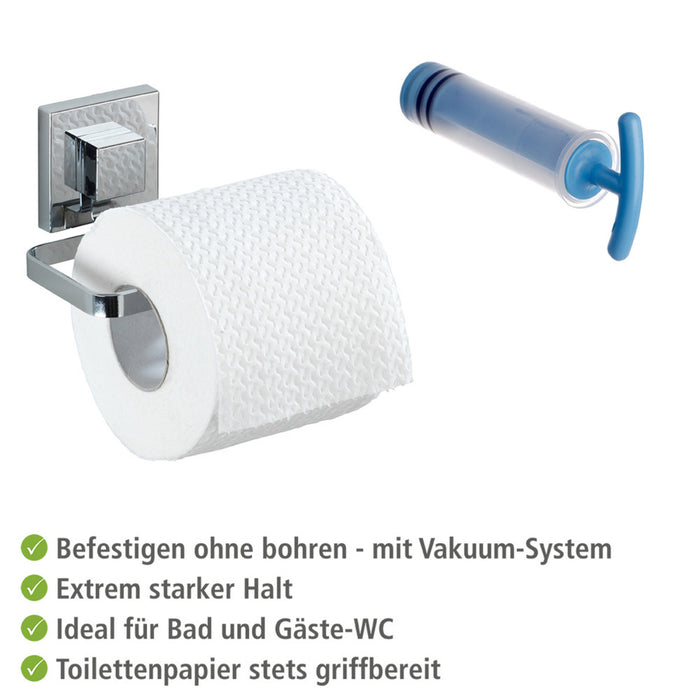 Vacuum-Loc® Toilettenpapierhalter Quadro Edelstahl