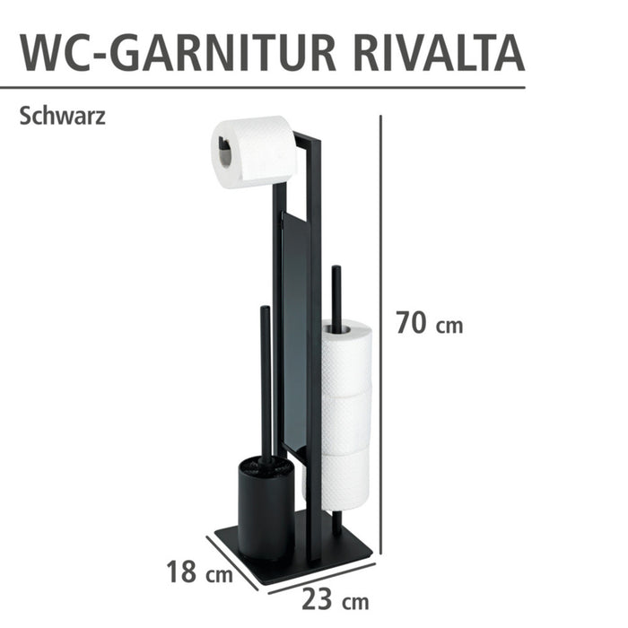 Stand WC-Garnitur Mod. Rivalta Schwarz matt