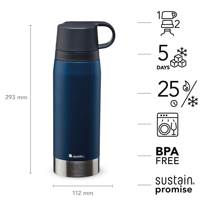 CityPark Thermoflasche, 1,1L, Lorey für Fachgeschäft - Navy-Blau Haushaltswaren