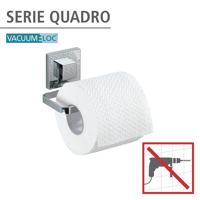 Vacuum-Loc® Toilettenpapierhalter Quadro Edelstahl